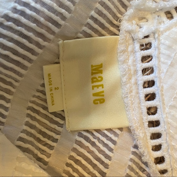 Anthropologie Maeve Ladder Lace Eyelet Tank Blouse.  Size 2 - Picture 4 of 7